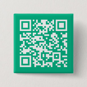 Badge Carré 5 Cm Code QR modifiable Générez le vôtre Vert sarcel