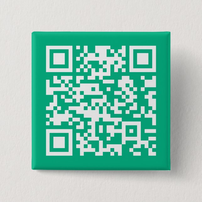 Badge Carré 5 Cm Code QR modifiable Générez le vôtre |  Vert sarcel (Devant)