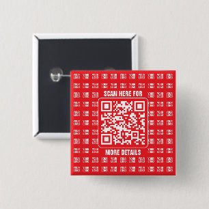 Badge Carré 5 Cm Code QR promotionnel (modifiable) avec motif de lo