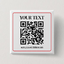 Code QR simple noir et blanc avec bordure rouge