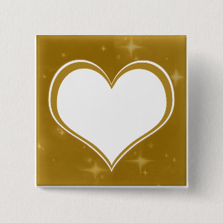 Badge Carré 5 Cm Coeur d'or personnalisé
