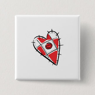 Badge Carré 5 Cm coeur du coussin