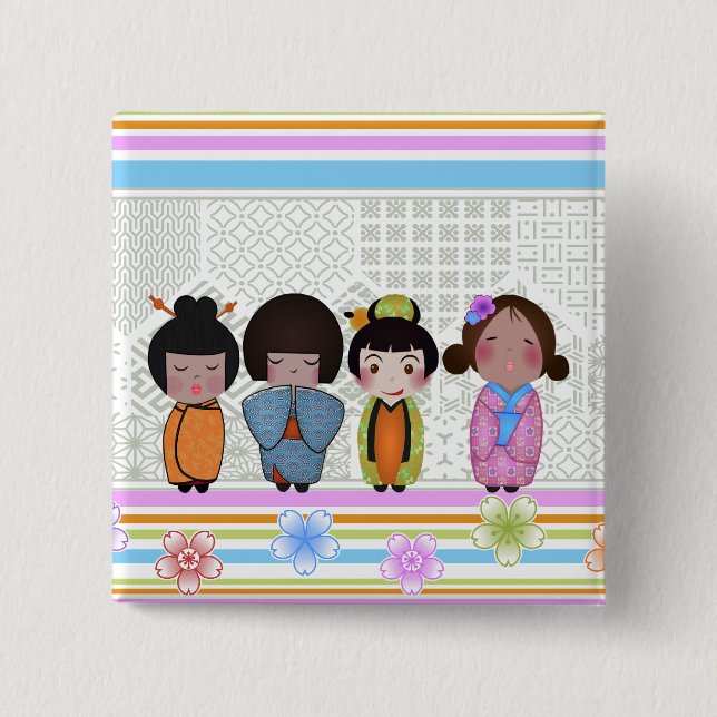 Badge Carré 5 Cm coke dolls (Devant)