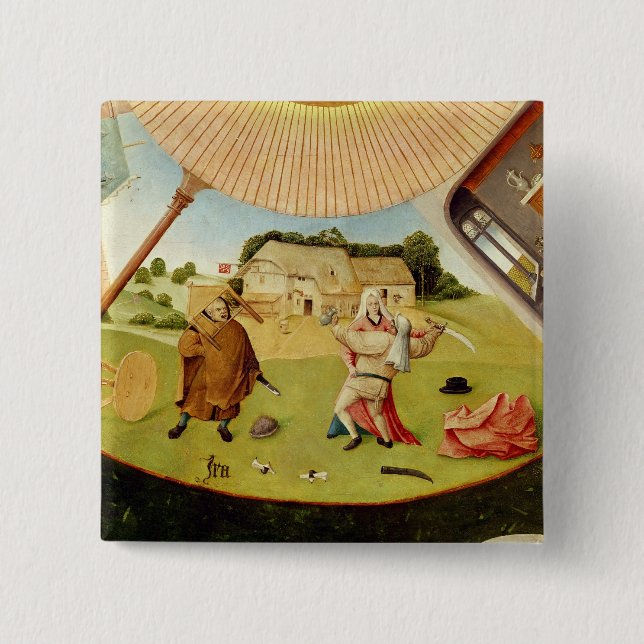 Badge Carré 5 Cm Colère (Devant)