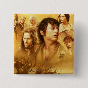 Badge Carré 5 Cm Collage de caractère