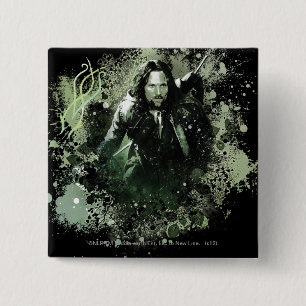 Badge Carré 5 Cm Collage vectoriel Greenish Aragorn