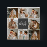 Badge Carré 5 Cm Collection Famille Moderne Photo & cadeau personna<br><div class="desc">Collection Famille Moderne Photo & cadeau personnalisé</div>