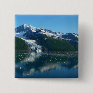 Badge Carré 5 Cm College Fjord II Belle photographie d'Alaska