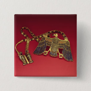 Badge Carré 5 Cm Collier avec le pendentif de vautour