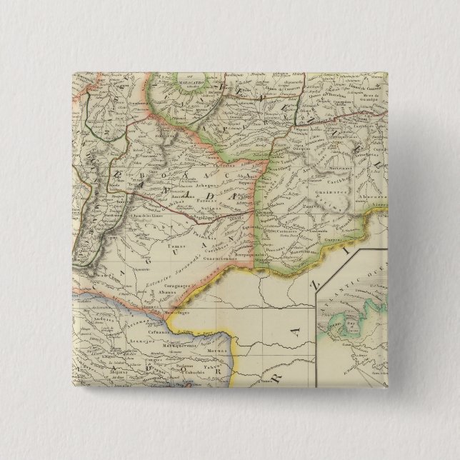 Badge Carré 5 Cm Colombie (Devant)