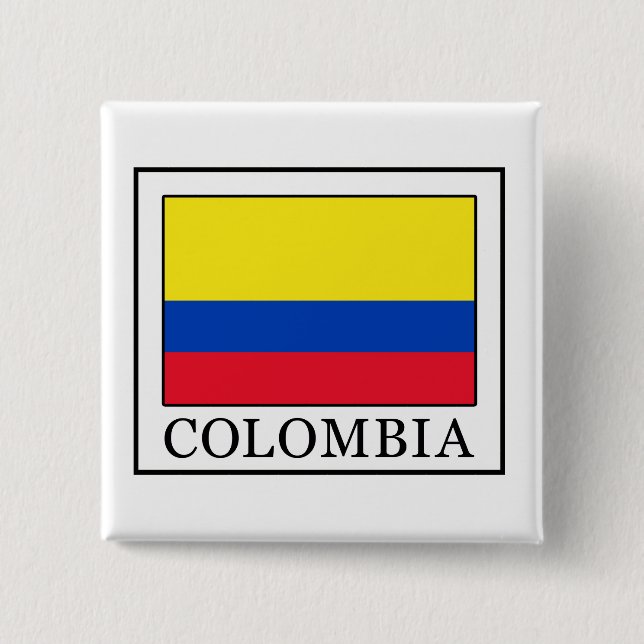Badge Carré 5 Cm Colombie (Devant)