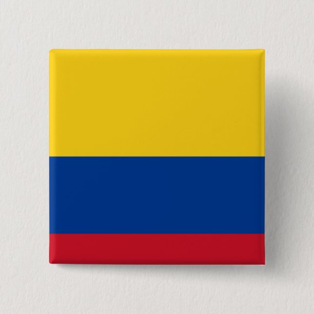Badge Carré 5 Cm colombie (Devant)
