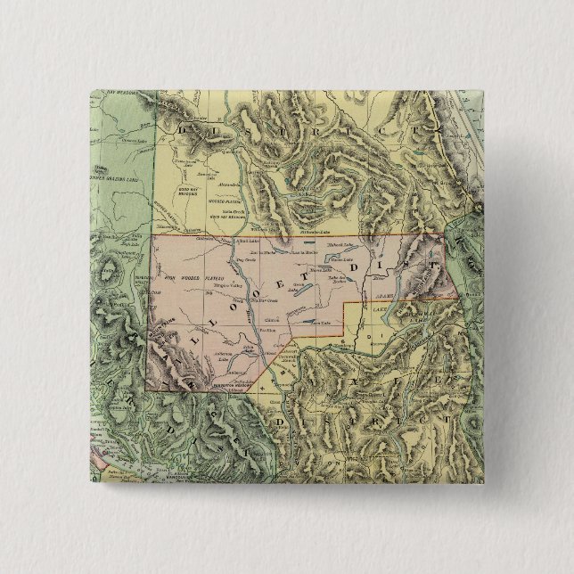 Badge Carré 5 Cm Colombie-Britannique 2 (Devant)