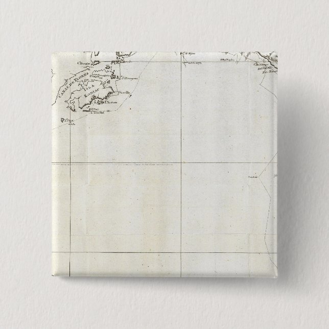 Badge Carré 5 Cm Colombie-Britannique, Alaska (Devant)