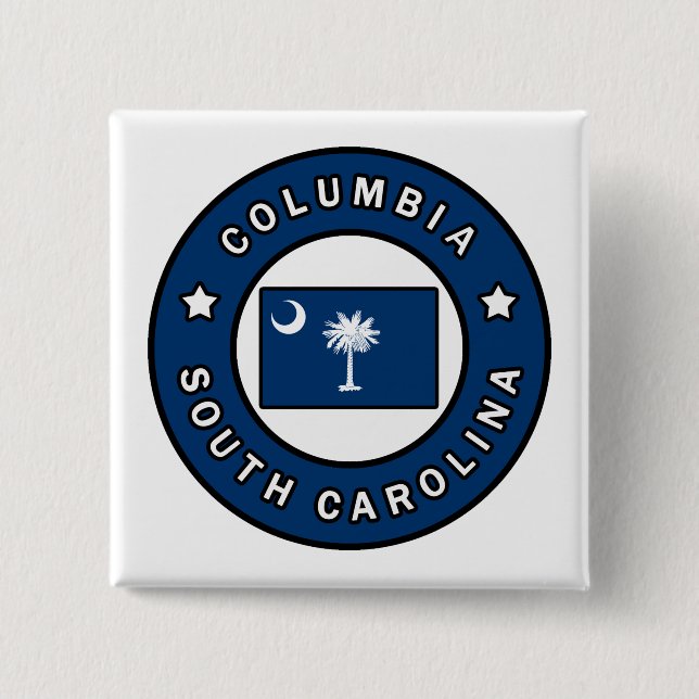 Badge Carré 5 Cm Colombie Caroline du Sud (Devant)