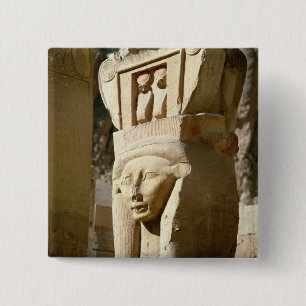 Badge Carré 5 Cm colonne Hathor-dirigée, de la chapelle de
