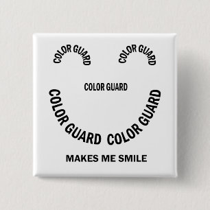 Badge Carré 5 Cm Color Guard Me Rend Souriant