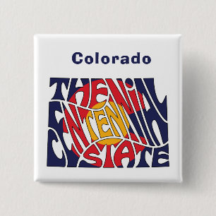 Badge Carré 5 Cm Colorado Surnom Word Art