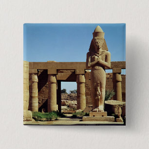 Badge Carré 5 Cm Colosse de Ramesses II : statue debout de
