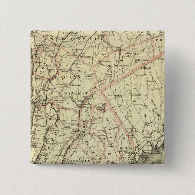 Badge Carré 5 Cm Colton's Driving and Wheeling Map of the US 2 (Devant)