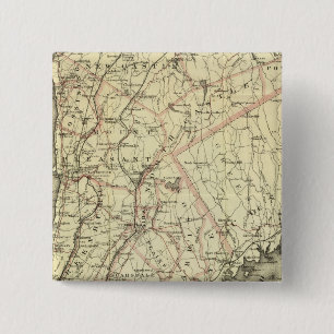 Badge Carré 5 Cm Colton's Driving and Wheeling Map of the US 2