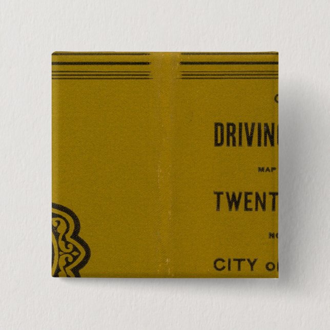 Badge Carré 5 Cm Colton's Driving and Wheeling Map of the US 3 (Devant)