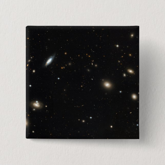 Badge Carré 5 Cm Coma Cluster de galaxies (Devant)