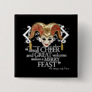 Badge Carré 5 Cm Comédie de citation de festin d'erreurs