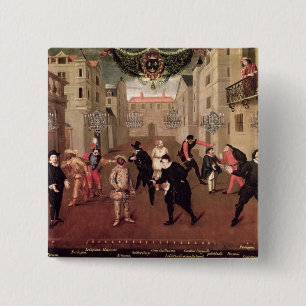 Badge Carré 5 Cm Comédiens italiens et français