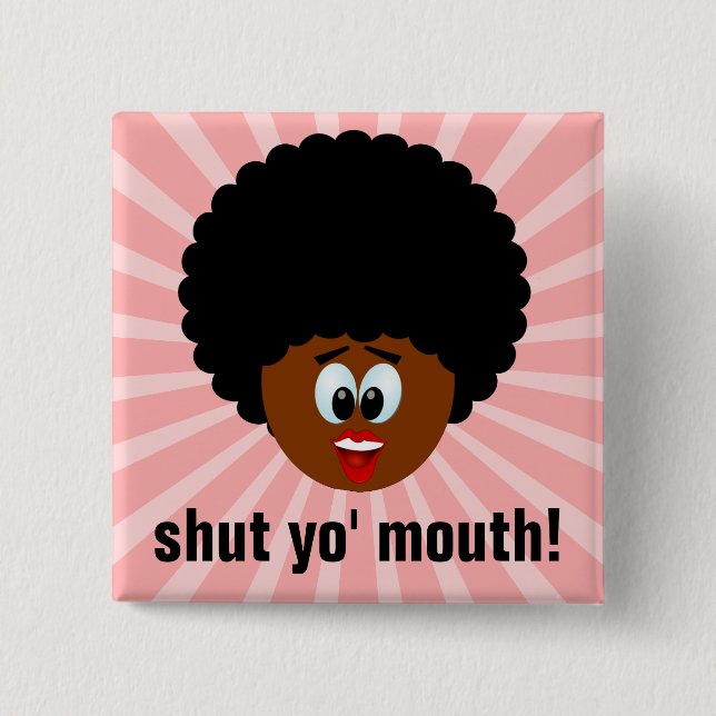 Badge Carré 5 Cm Comment suggérer poliment que quelqu'un parler (Devant)