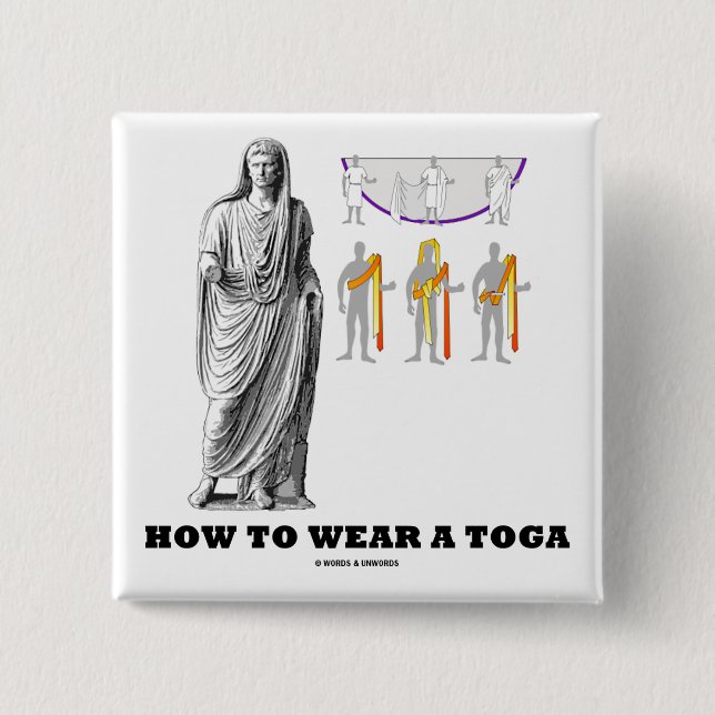 Badge Carré 5 Cm Comment utiliser une toge (instructions (Devant)