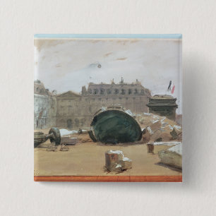 Badge Carré 5 Cm Commune de Paris