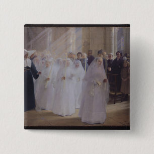 Badge Carré 5 Cm Communion solennelle