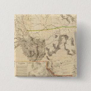 Badge Carré 5 Cm Composite de l'Ouest des États-Unis