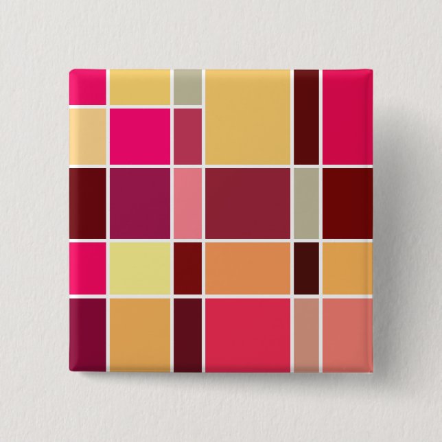 Badge Carré 5 Cm Composition abstraite en couleur (Devant)