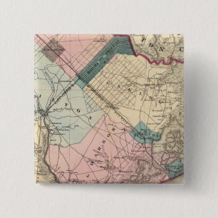 Badge Carré 5 Cm Comté d'Atlantic, New York