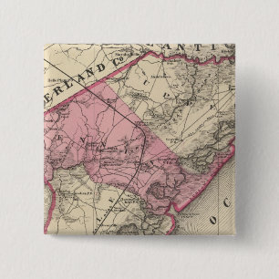 Badge Carré 5 Cm Comté de Cape May, New York