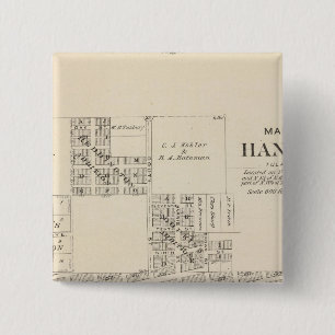 Badge Carré 5 Cm Comté de Hanford, Tulare