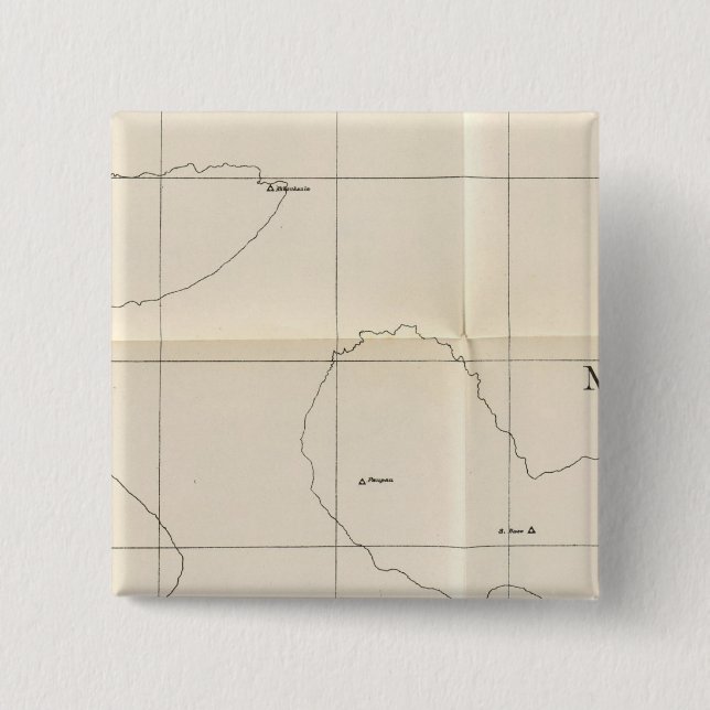 Badge Carré 5 Cm Comté de Maui, Hawaii (Devant)