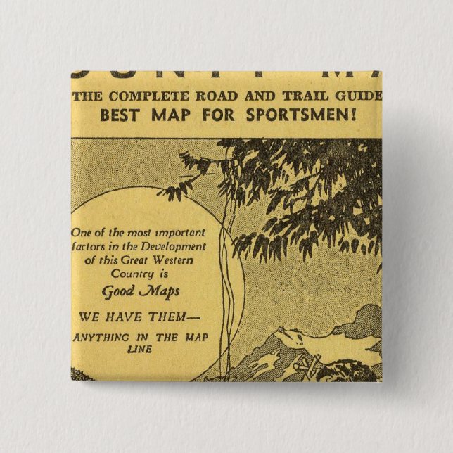 Badge Carré 5 Cm Comté de Modoc (Devant)