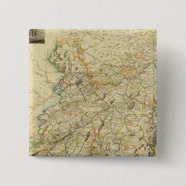 Badge Carré 5 Cm Comté de Roxburgh (Devant)