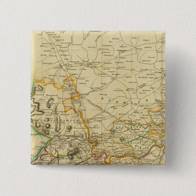 Badge Carré 5 Cm Comté de Roxburgh-Nord (Devant)