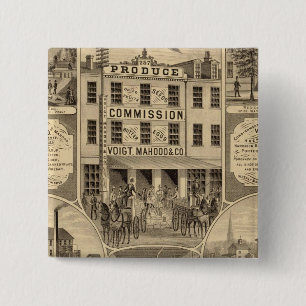 Badge Carré 5 Cm Comté de Westmoreland, Pennsylvanie