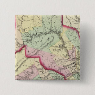 Badge Carré 5 Cm Comtés de Clinton, Centre