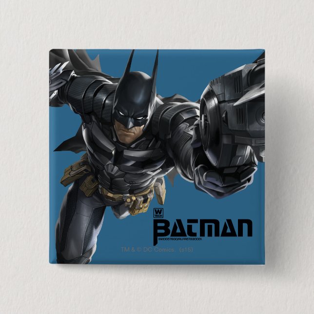 Badge Carré 5 Cm Concept Batman avec Batclaw (Devant)