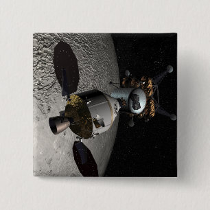 Badge Carré 5 Cm Concept du véhicule d'exploration d'équipage