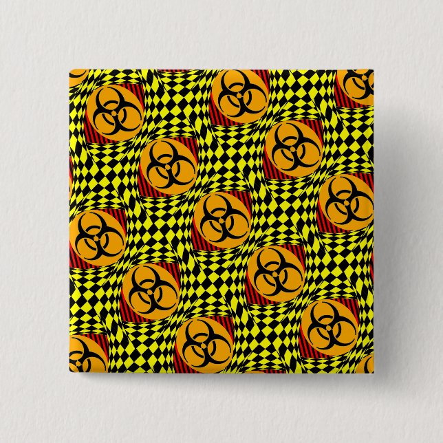 Badge Carré 5 Cm Conception bioaléatoire par Kenneth Yoncich (Devant)