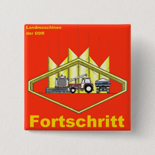 Badge Carré 5 Cm Conception DDR Fortschritt