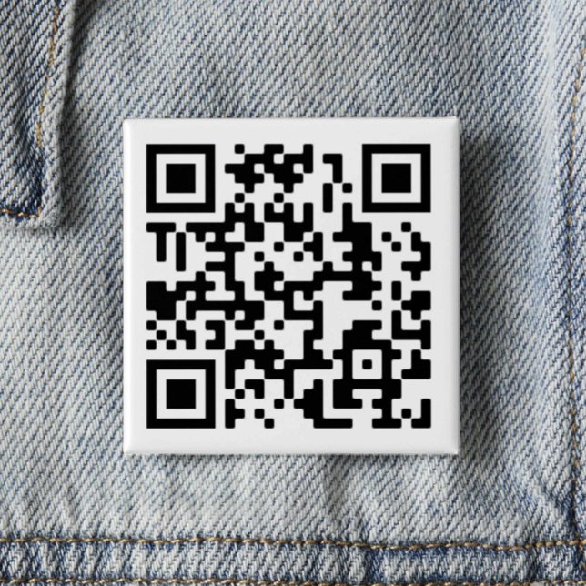Badge Carré 5 Cm Conception de code QR portable (Créateur téléchargé)