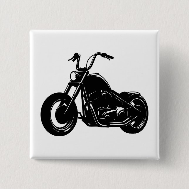 Badge Carré 5 Cm Conception de moto cruiser classique (Devant)